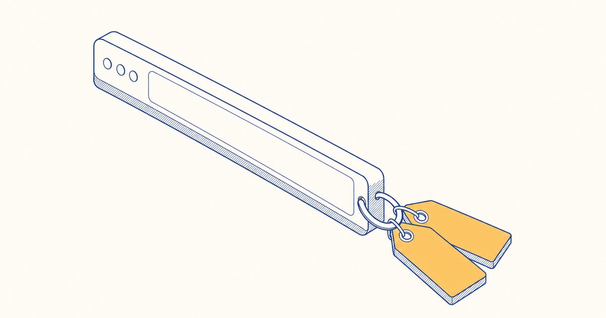 Illustration of a URL string with five colored UTM parameter chips appended